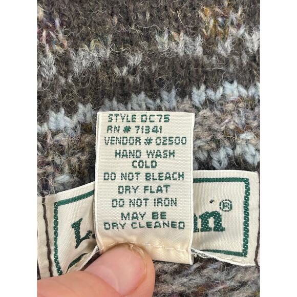 VTG L.L. Bean Women Wool Silk Fair Isle Sweater Made in Scotland Sz L Cozycore - Picture 11 of 13